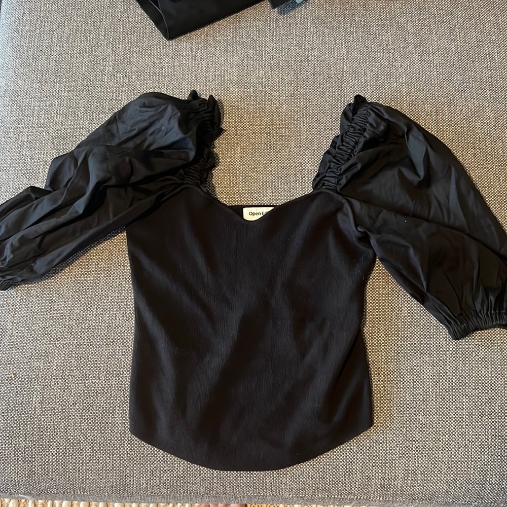 Black off shoulder top